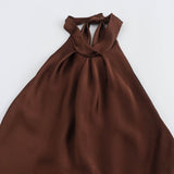 Mocha | Women’s Halter Midi Dress