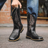 Arvian | Men’s Embroidered Mid-Calf Boots