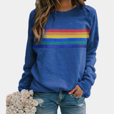 Susan | Women’s Rainbow Stripe Sweatshirt