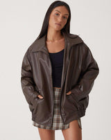 Sybil | Women’s Loose Leather Jacket