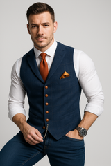 Torrin | Men’s Checked Tweed Waistcoat