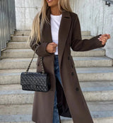 Trina | Women’s Long Double-Breasted Coat