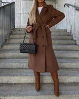 Trina | Women’s Long Double-Breasted Coat