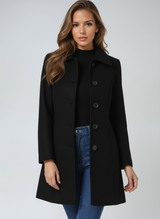 Valerine | Women’s Classic Black Wool Coat