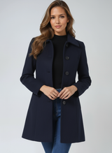 Valerine | Women’s Classic Black Wool Coat