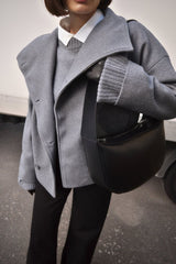 Marcelline | Women’s Short Wool Jacket with Double Snap Closure