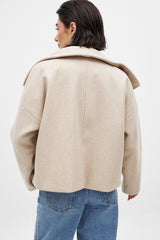 Marcelline | Women’s Short Wool Jacket with Double Snap Closure