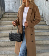 Trina | Women’s Long Double-Breasted Coat