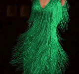 Zafrina | Women’s Sequin Fringe Mini Dress