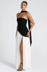 Lovie | Women’s Strapless Asymmetric Maxi Dress