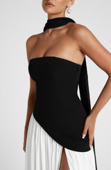 Lovie | Women’s Strapless Asymmetric Maxi Dress