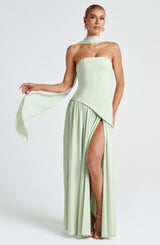 Lovie | Women’s Strapless Asymmetric Maxi Dress