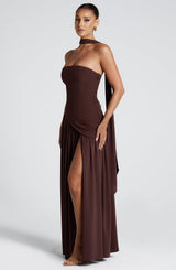 Lovie | Women’s Strapless Asymmetric Maxi Dress