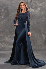 Seriana | Women’s Sequined Bodice Evening Dress with Flowing Skirt