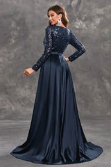 Seriana | Women’s Sequined Bodice Evening Dress with Flowing Skirt