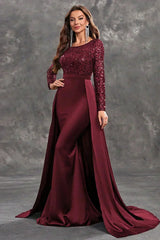 Seriana | Women’s Sequined Bodice Evening Dress with Flowing Skirt