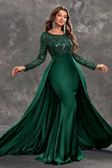 Seriana | Women’s Sequined Bodice Evening Dress with Flowing Skirt