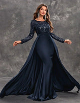 Seriana | Women’s Sequined Bodice Evening Dress with Flowing Skirt