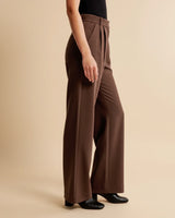 Movia | Women’s High Waist Pleated Leg Trousers