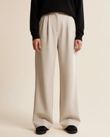 Movia | Women’s High Waist Pleated Leg Trousers